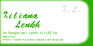 kiliana lenkh business card
